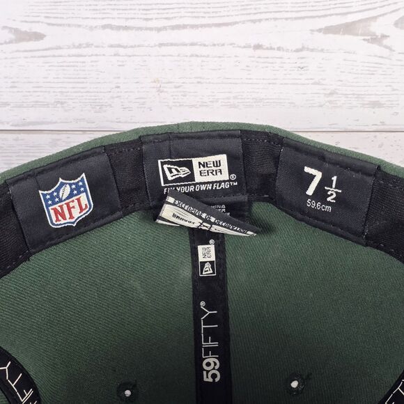 New Era New York Jets 59FIFTY Green 7 1/2 Fitted Cap - Picture 6 of 6